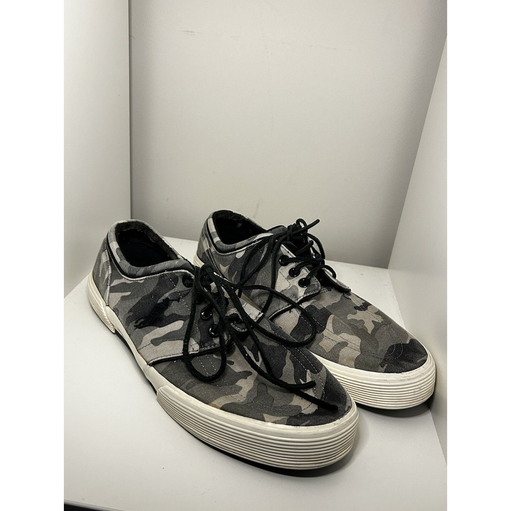 Polo Ralph Lauren Mens‎ Sneakers Size 10D Faxon Camouflage  Tennis Shoes